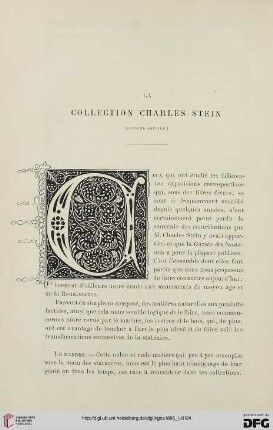 2. Pér. 33.1886: La collection Charles Stein, 1