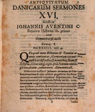 Antiquitatum Danicarum sermones XVI