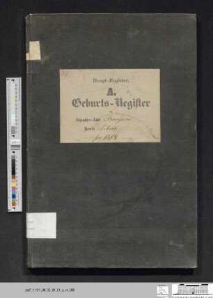 Geburtsregister Booßen 1879