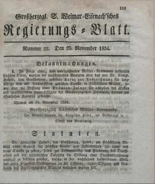 Nr. 22 : 29. November 1834
