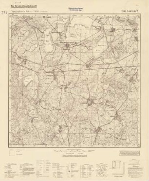 2240 Lalendorf, Topographische Karte 1:25000 (4cm - Karte)