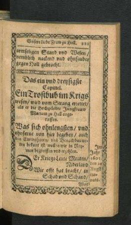Das ein und dreysigste Capitel.