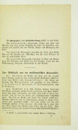 Das Wichtigste aus der mathematischen Geographie