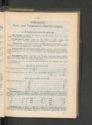 Allgemeine Post- und Telegraphen-Bestimmungen.