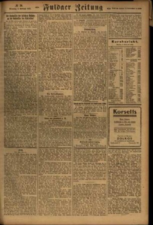 Zweite Ausgabe vom Sonntag, den 04. Februar 1923.
