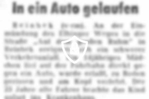 In ein Auto gelaufen