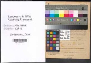 Entnazifizierung Otto Lindenberg , geb. 16.04.1888 (Landwirt)