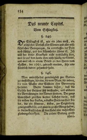 Das neunte Capitel. Vom Schlagfluß.