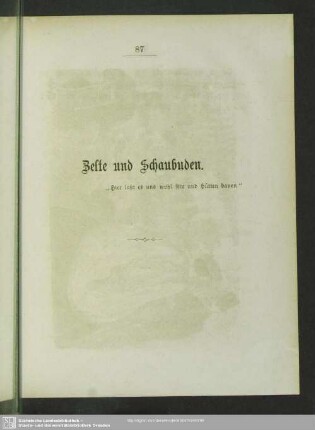 Zelte und Schaubuden