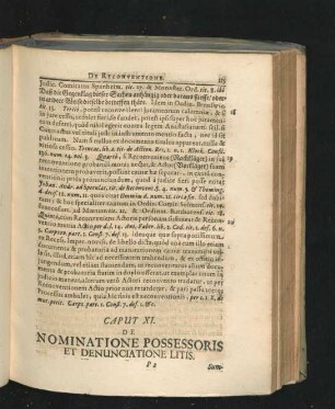 Caput XI. De Nominatione Prossessoris Et Denunciatione Litis.