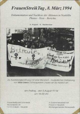 Frauenstreiktag 8. März 1994