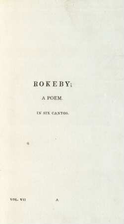 Rokeby. A poem. In six cantos