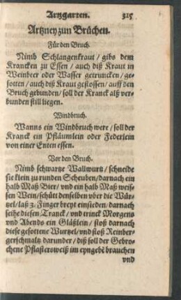 Artzney zun Brüchen.