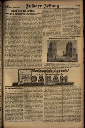 Dritte Ausgabe vom Sonntag, den 17. November 1929.