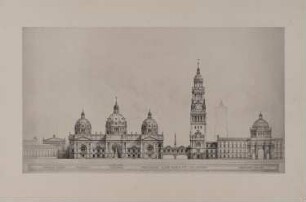 Berlin-Mitte: Berliner Dom, Ansicht von Westen (Entwurf)