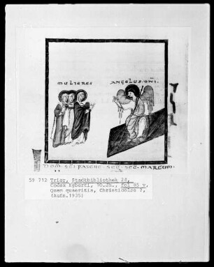Codex Egberti — Die drei Frauen am Grabe, Folio 86verso