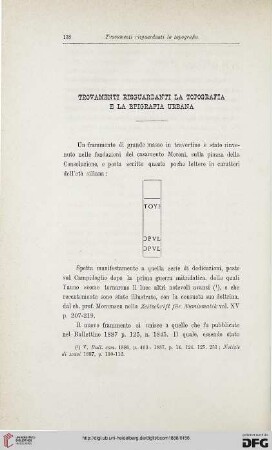 16: Trovamenti risguardanti la topografia e la epigrafia urbana, [25]