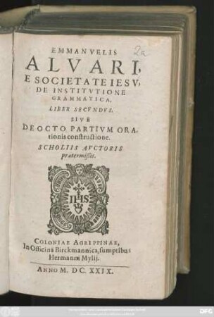 2: Sive De Octo Partium Orationis constructione : Scholiis Auctoris praetermißis