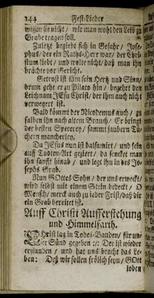 Auff Christi Aufferstehung und Himmelfarth.