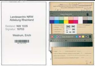 Entnazifizierung Erich Westrum , geb. 15.09.1903 (Ingenieur)