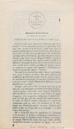 1: Alsace-Lorraine
