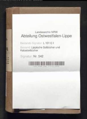 Salbuch des Amtes Blomberg von 1849, Bd. 1 (Duplikat)