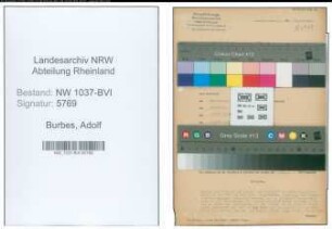 Entnazifizierung Adolf Burbes , geb. 03.04.1893 (Meister)