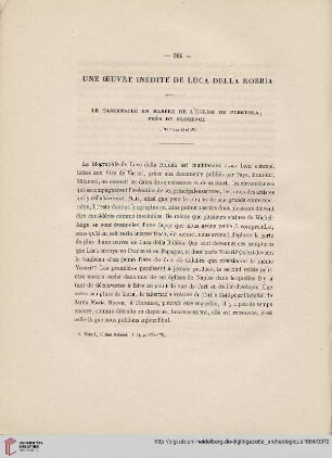 Une œuvre inédite de Luca della Robbia