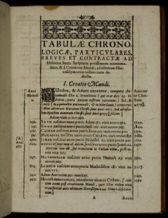 Tabulae Chronologicae, Particulares, Breves Et Contractae ...