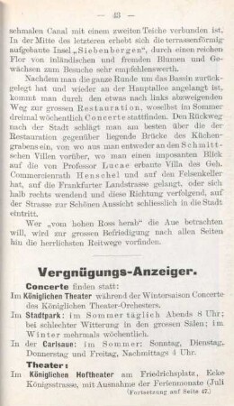 Vergnügungs-Anzeiger.