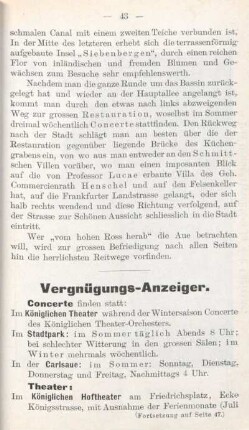Vergnügungs-Anzeiger.