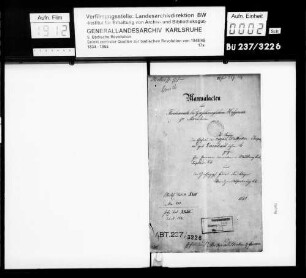 In Sachen Josephine Hecker, geborene Eisenhardt, Klägerin, gegen ihren Ehemann Friedrich Hecker, Beklagter, und den großherzoglichen Fiskus, Beikläger, wegen Vermögensabsonderung