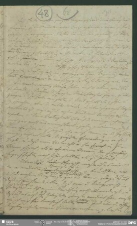 Eigenh. Briefkonzept von August Wilhelm von Schlegel an Unbekannt, o.O., ohne Datumsangabe