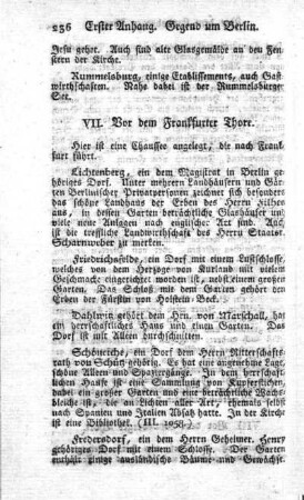 VII. Vor dem Frankfurter Thore