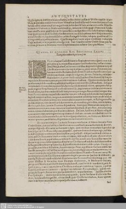Quando, Et Quomodo Rex Britanniae Lucius Evangelio baptizatus fuit