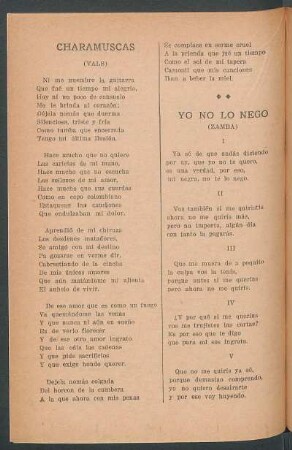 Yo no lo nego : (Zamba)