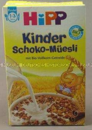 Babynahrung: Kinder Schoko-Müesli, Leerkarton