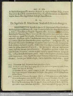 §. 13. De Sigefrido II. Marchione Stadensi & Brandenburgico