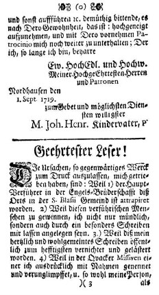 Geehrtester Leser!