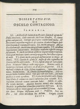Dissertatio XIX. De Osculo Contagioso.