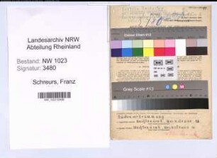 Entnazifizierung Franz Schreurs , geb. 27.09.1902 (Weber)