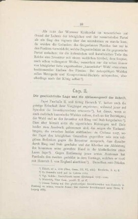 Cap. II. Die geschichtliche Lage und die Abfassungszeit der Schrift.