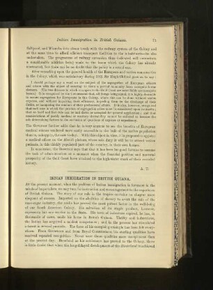 Indian Immigration In British Guiana.