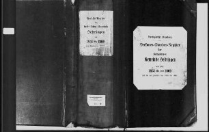 Östringen, katholische Gemeinde: Standesbuch 1851-1869, und israelitische Gemeinde: Standesbuch 1810-1869