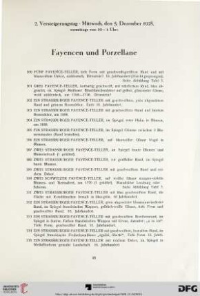 Fayencen und Porzellane (Nr. 300-399a)