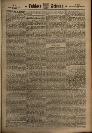 Zweite Ausgabe vom Freitag, den 04. März 1910.