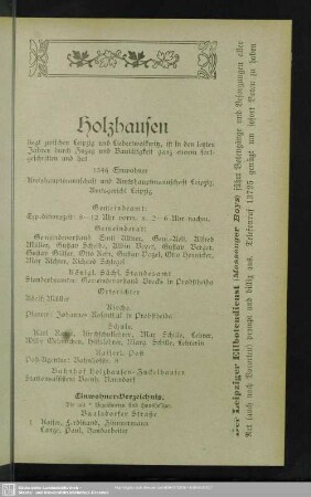 Häuserbuch : Einwohner-Verzeichnis