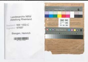 Entnazifizierung Heinrich Biesgen, geb. 12.06.1891 (Kaufmann)