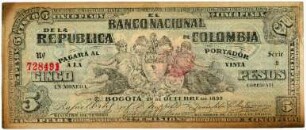 Geldschein, 5 Pesos, 29.10.1899