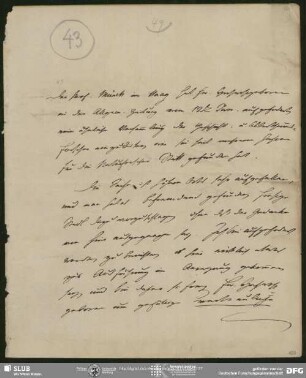 Eigenh. Brief von Philipp Joseph von Rehfues an August Wilhelm von Schlegel, Bonn, 23.02.1830